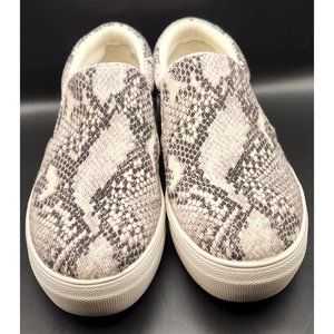 Women's Steve Madden Gills-C Slip On Sneakers Snake Skin Print Size 8 Preowned